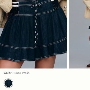 Pilcro Denim Mini Skirt in Rinse Wash